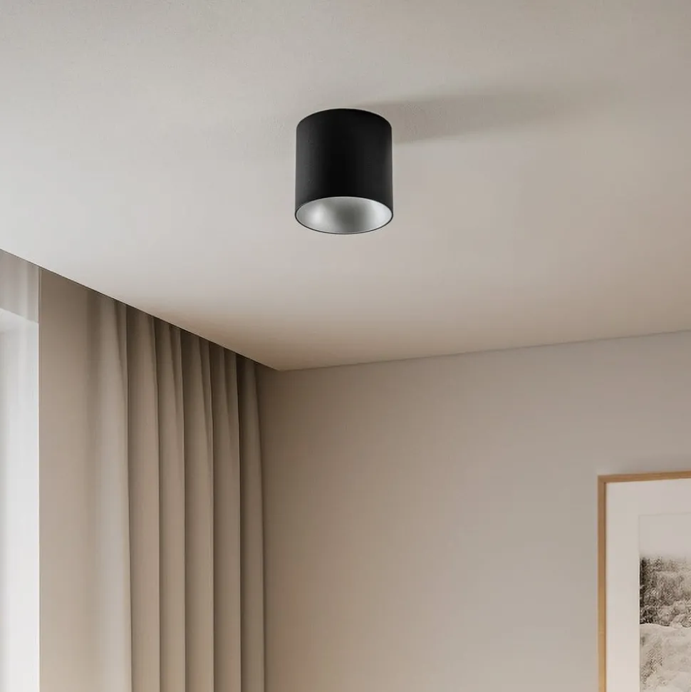 Downlight Point Tone, sort, indvendig sølv