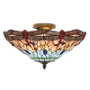 Dragonfly-loftslampe i Tiffany-stil