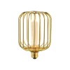 Drum LED-pære, guld, E27, 3,5 W, 1.800 K, dæmpbar
