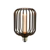 Drum LED-pære, sort, E27, 3,5 W, 1.800 K, dæmpbar