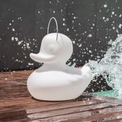 DUCK-DUCK S udendørs LED-designerlampe, hvid