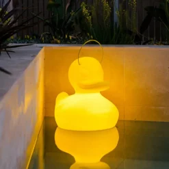 DUCK-DUCK XL udendørs LED-designerlampe, gul