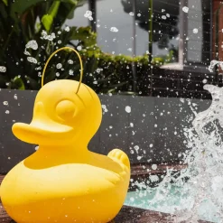 DUCK-DUCK XL udendørs LED-designerlampe, gul
