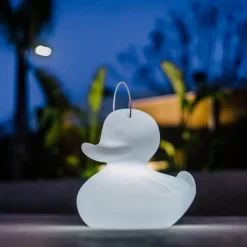 DUCK-DUCK XL udendørs LED-designerlampe, hvid