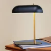 Dyberg Larsen Arch bordlampe, sort/messingfarvet, metal