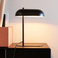 Dyberg Larsen Arch bordlampe, sort, metal, højde 36 cm