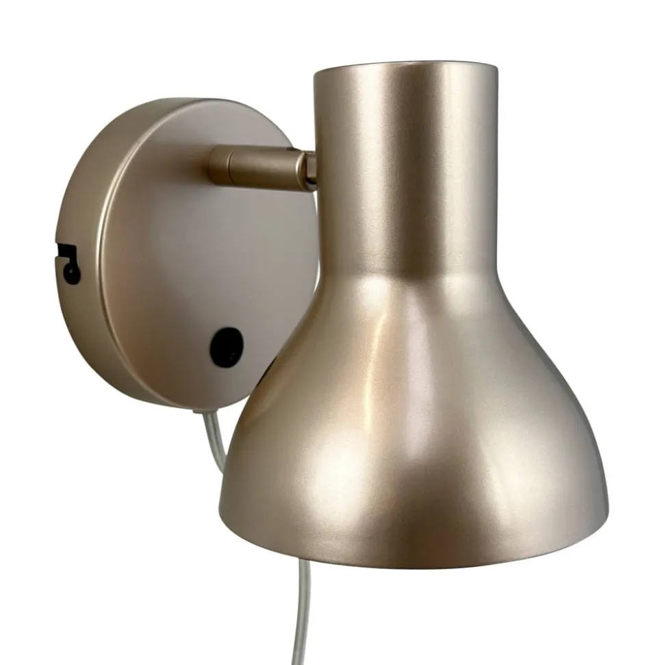 Dyberg Larsen Bob væglampe med metalfinish, beige
