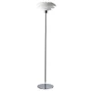 Dyberg Larsen DL31 gulvlampe, glasskærm, krom