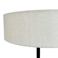 Dyberg Larsen gulvlampe Calix, sort/naturfarvet, 150 cm