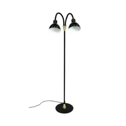 Dyberg Larsen Gulvlampe Lilje, sort, højde 135 cm, 2 lyskilder.