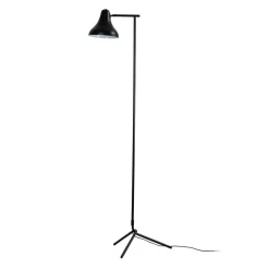 Dyberg Larsen gulvlampe Tokyo, sort, højde 155 cm, metal