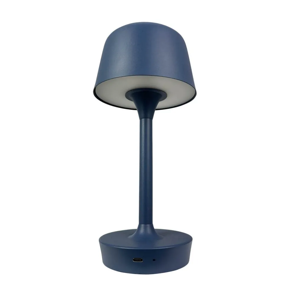 Dyberg Larsen LED-bordlampe Flow, blå, højde 25 cm