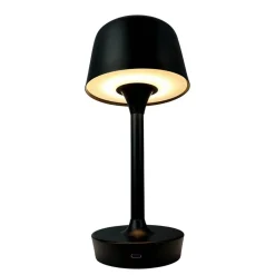 Dyberg Larsen LED-bordlampe Flow, sort, højde 25 cm
