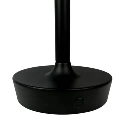 Dyberg Larsen LED-bordlampe Flow, sort, højde 25 cm