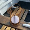 Dyberg Larsen LED-bordlampe Kurv, terracotta, metal