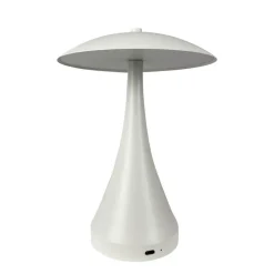 Dyberg Larsen LED-bordlampe Vienna, creme, højde 28 cm