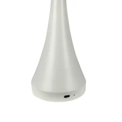 Dyberg Larsen LED-bordlampe Vienna, creme, højde 28 cm