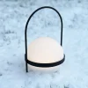 Dyberg Larsen LED-solcellelampe Summer, hvid/sort Højde 26 cm
