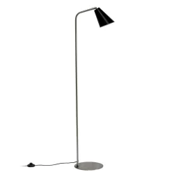Dyberg Larsen Oswald gulvlampe, sort/stål, højde 135 cm