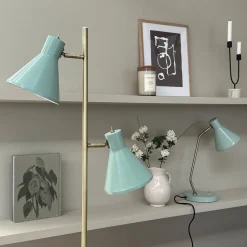 Dyberg Larsen Sleep gulvlampe, mintgrøn, højde 165 cm, stål