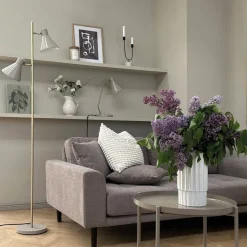 Dyberg Larsen Sleep gulvlampe, brun, højde 165 cm, stål