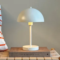 Dyberg Larsen Stockholm bordlampe til opladning, perlehvid
