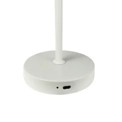 Dyberg Larsen Stockholm bordlampe til opladning, perlehvid