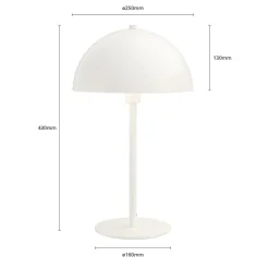 Dyberg Larsen Stockholm bordlampe E14, 43 cm, hvid