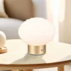 Earl LED genopladelig bordlampe, sort/røget, højde 14,5 cm, glas