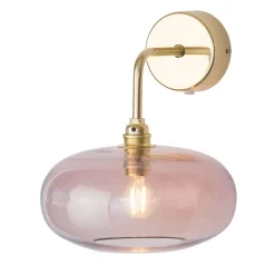 EBB & FLOW Horizon arm-væglampe guld/rosa Ø 21 cm