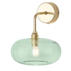 EBB & FLOW Horizon arm-væglampe guld/grøn Ø 21 cm