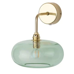 EBB & FLOW Horizon arm-væglampe guld/grøn Ø 21 cm