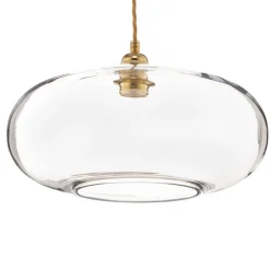 EBB & FLOW Horizon glas-pendellampe, klar, Ø 36 cm