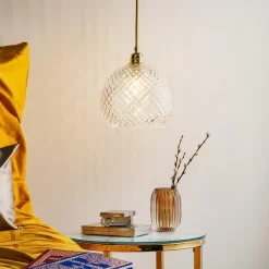 EBB & FLOW Rowan hængelampe, guld Ø 22cm