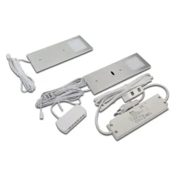 Eco-Pad F LED-underskabsbelysning, 2, 3.000 K, alu
