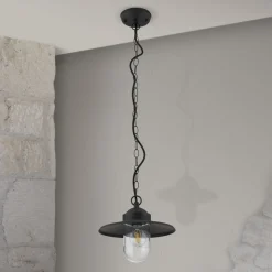 Edward udendørs hængelampe, antracit, Ø 27,5 cm, aluminium