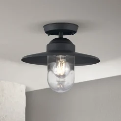 Edward udendørs loftlampe, antracit, Ø 27,5 cm, aluminium