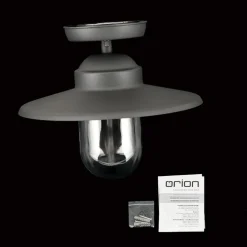 Edward udendørs loftlampe, antracit, Ø 27,5 cm, aluminium