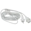 E27-fatning med Ute-kabel, 5 m, hvid