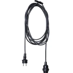 E27-fatning med Ute-kabel, 5 m, hvid