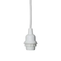 E27-fatning med Ute-kabel, 5 m, hvid