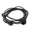 E27-fatning med Ute-kabel, 5 m, sort