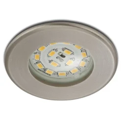 Effektivt Nikas IP44 LED-indbygningsspot, nikkel