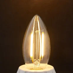 E14 filament LED-kertepære 2W, klar, 2.700 K