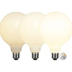 E27 G125 LED-globepære 7,5 W 3-trins-dæmpning opal