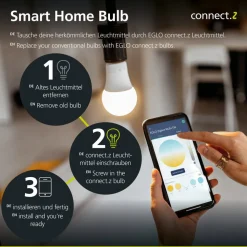 EGLO connect E27 ST64 LED-pære 5,5W 400lm CCT