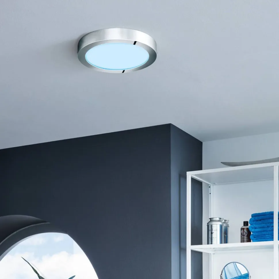 EGLO connect Fueva-C loftlampe rund 30 cm krom