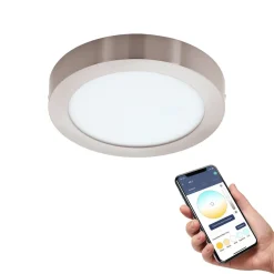 EGLO connect Fueva-Z loftslampe, Ø 21cm nikkel