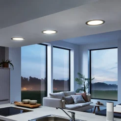 EGLO connect LED indbygningslampe Fueva-C, Ø 22,5 cm, nikkel