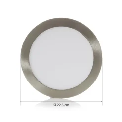 EGLO connect LED indbygningslampe Fueva-C, Ø 22,5 cm, nikkel